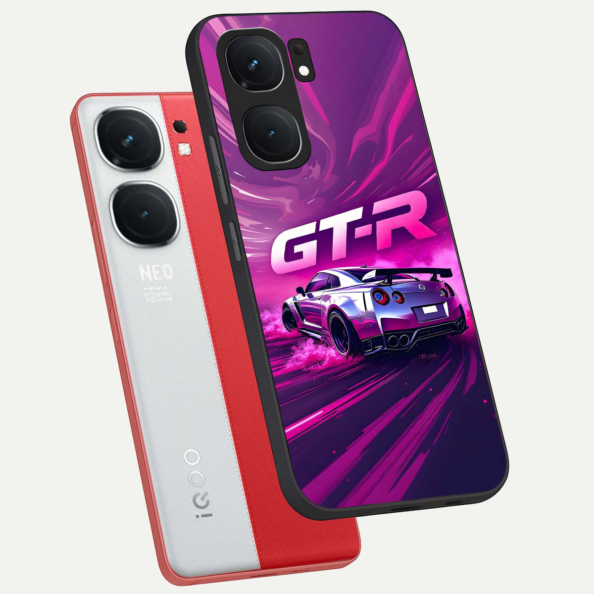  Speed Drift Legend phone case For iQOO Neo 9 Pro showing premium glass back cover with detailed artwork