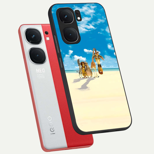 Tropical Fun Squad phone case For iQOO Neo 9 Pro showing premium glass back cover with detailed artwork