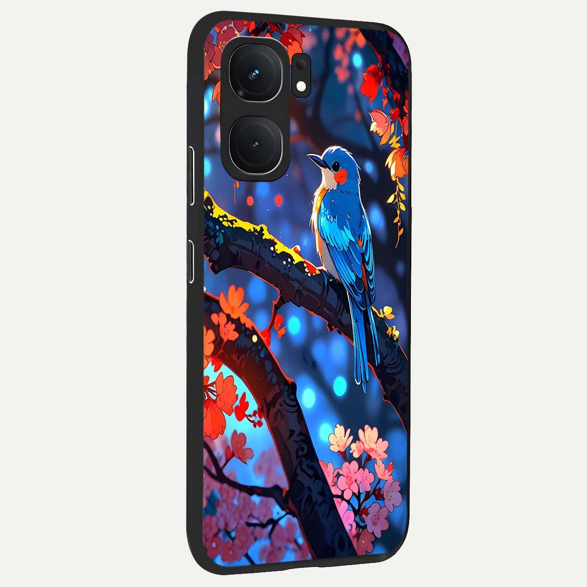  Blooming Water Drift back cover For iQOO Neo 9 Pro slim fit glass case with vibrant aesthetic design