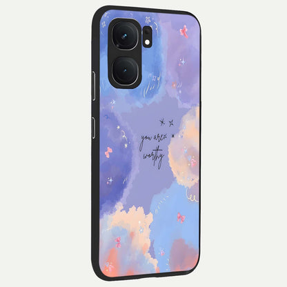  Celestial Cloud Magic back cover For iQOO Neo 9 Pro slim fit glass case with vibrant aesthetic design