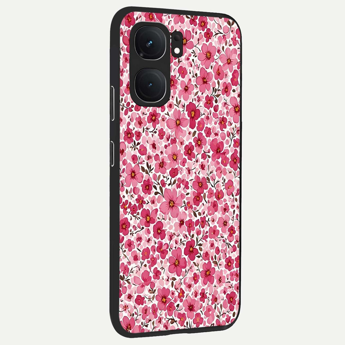  Cherry Blossom Charm back cover For iQOO Neo 9 Pro slim fit glass case with vibrant aesthetic design