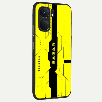  Circuit CYBERPUNK Custom Name back cover For iQOO Neo 9 Pro slim fit glass case with vibrant aesthetic design