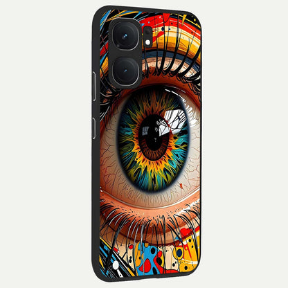  Colorful Eye back cover For iQOO Neo 9 Pro slim fit glass case with vibrant aesthetic design