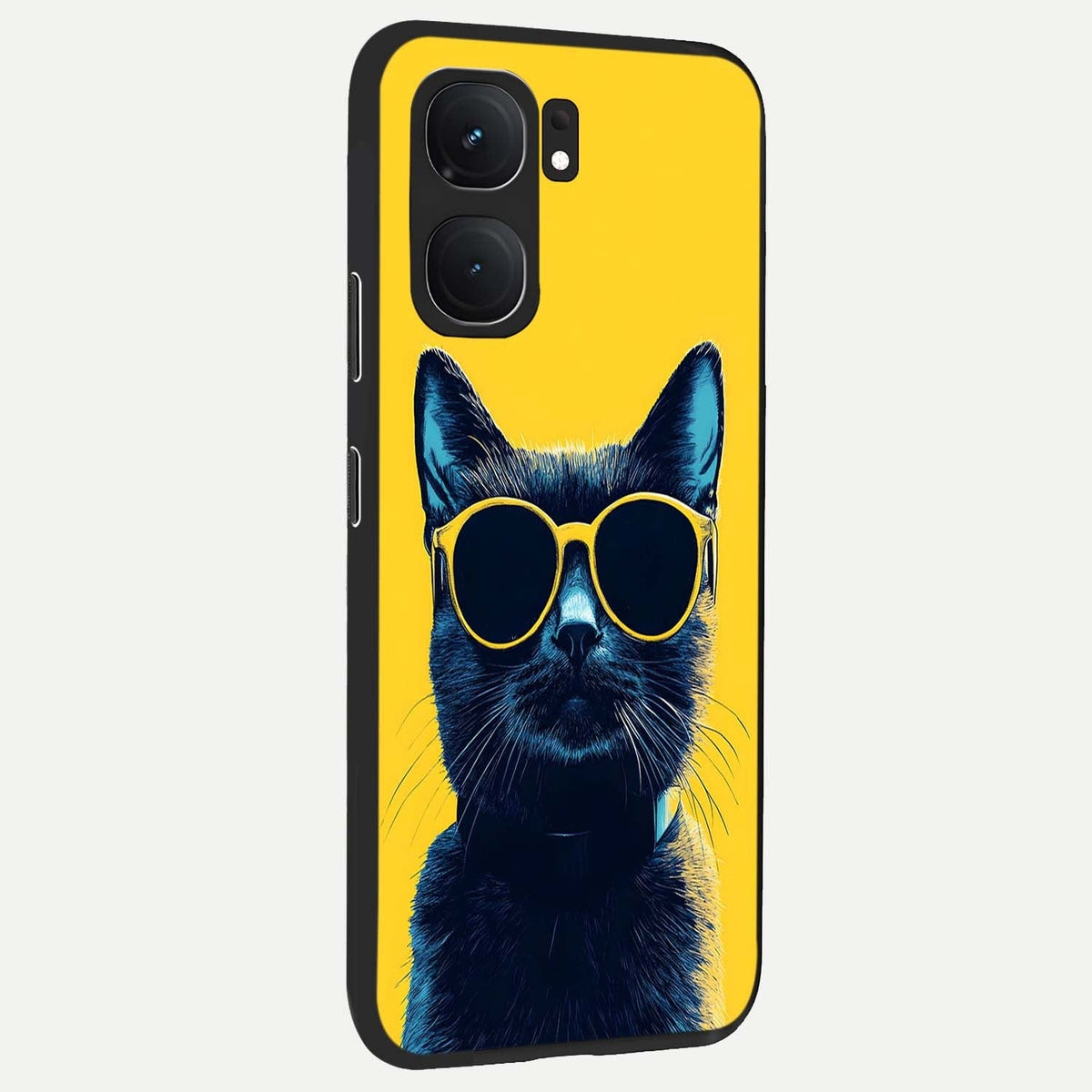  Cool Cat Vibes back cover For iQOO Neo 9 Pro slim fit glass case with vibrant aesthetic design