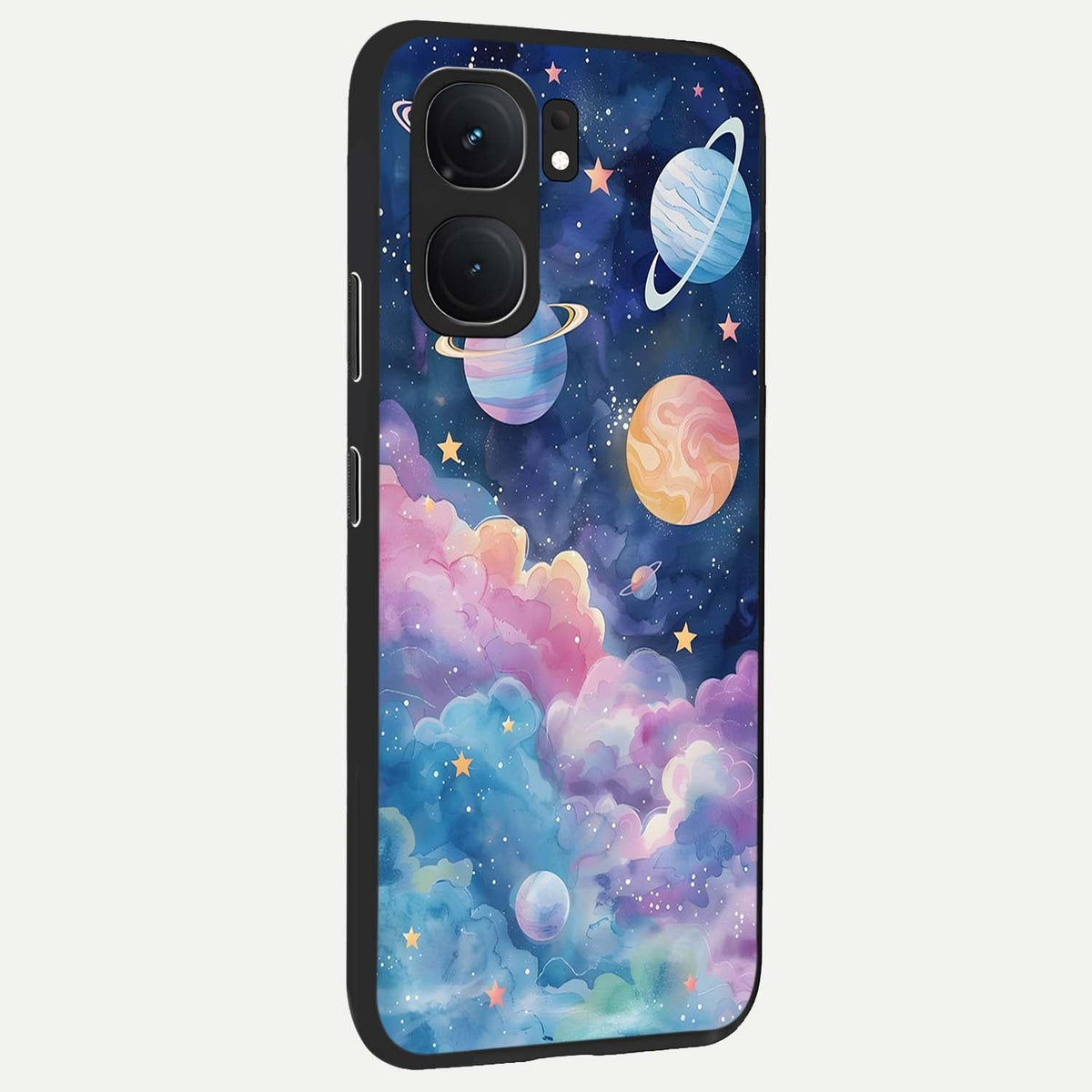  Cosmic Planet Dreams back cover For iQOO Neo 9 Pro slim fit glass case with vibrant aesthetic design
