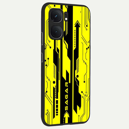  Electric Pulse CYBERPUNK Custom Name back cover For iQOO Neo 9 Pro slim fit glass case with vibrant aesthetic design