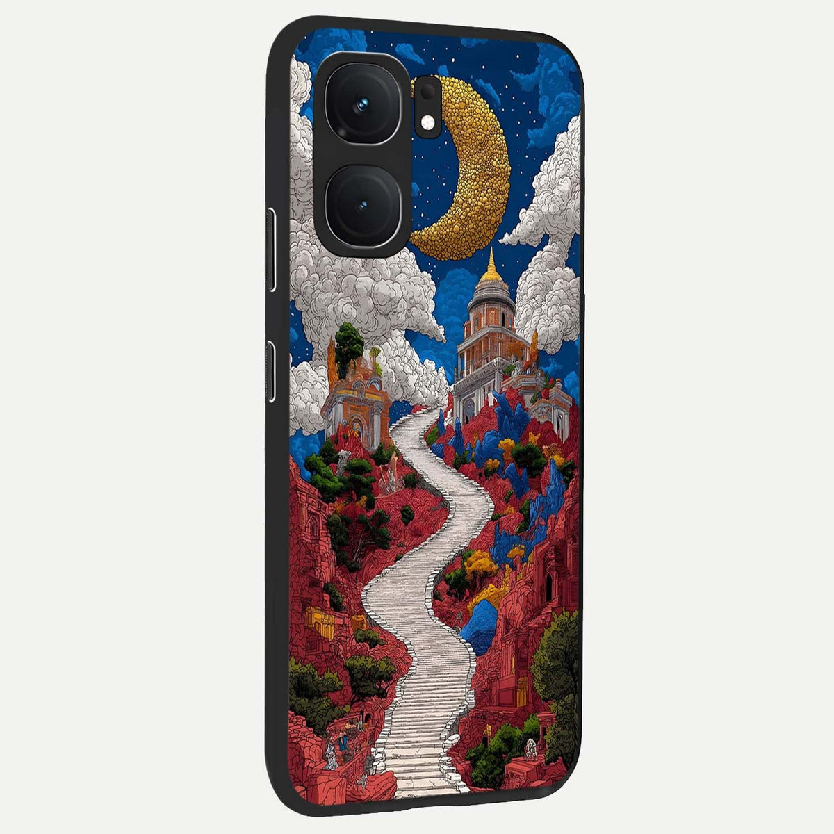  Heavenly Moon Path back cover For iQOO Neo 9 Pro slim fit glass case with vibrant aesthetic design
