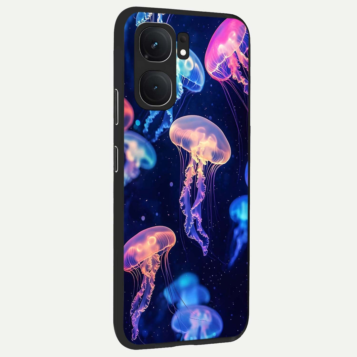  Jellyfish Pattern back cover For iQOO Neo 9 Pro slim fit glass case with vibrant aesthetic design