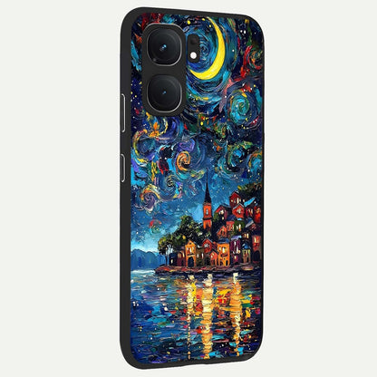  Moonlight Harbor Glow back cover For iQOO Neo 9 Pro slim fit glass case with vibrant aesthetic design