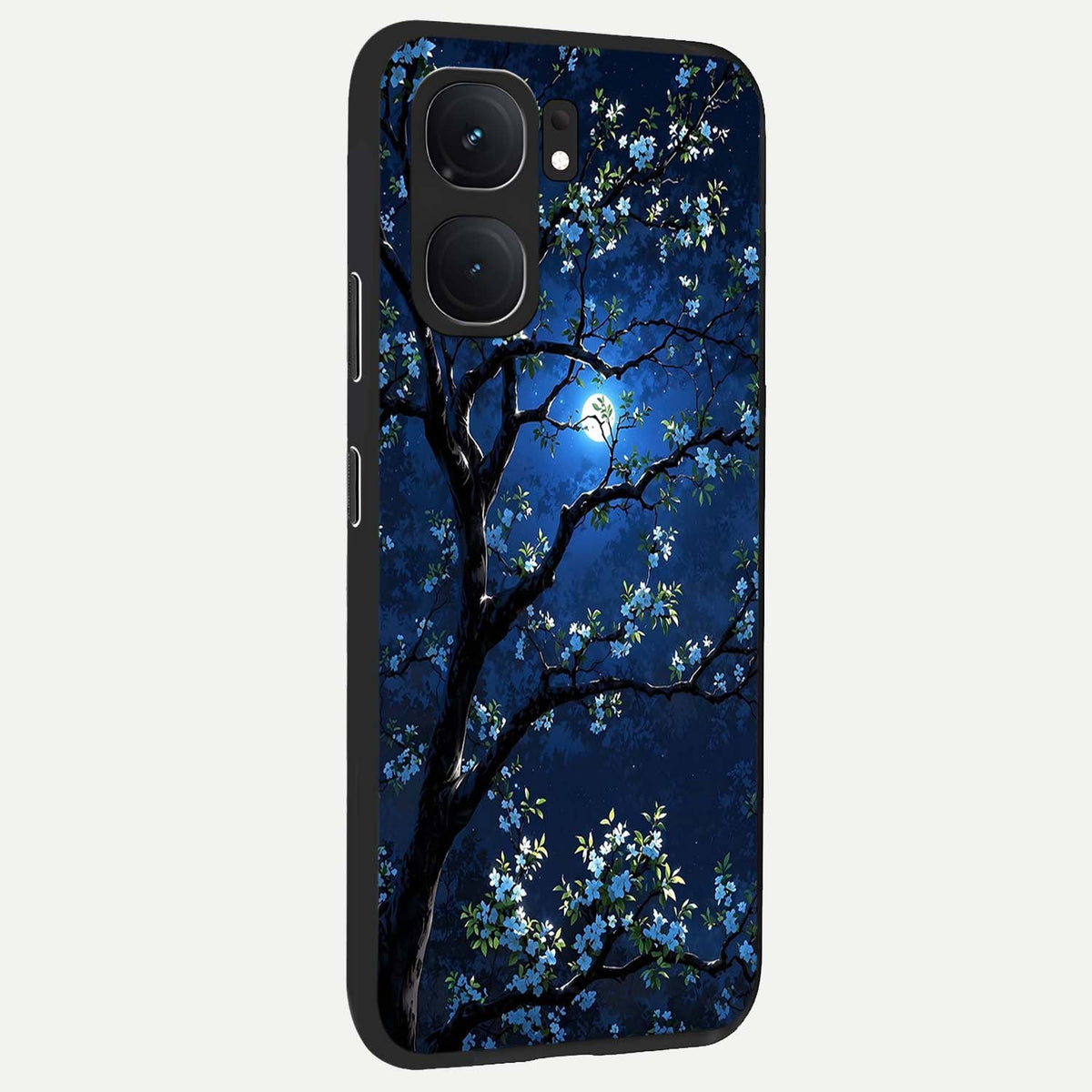  Mystic Floral Night back cover For iQOO Neo 9 Pro slim fit glass case with vibrant aesthetic design