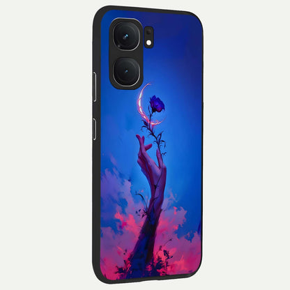  Mystic Hand back cover For iQOO Neo 9 Pro slim fit glass case with vibrant aesthetic design