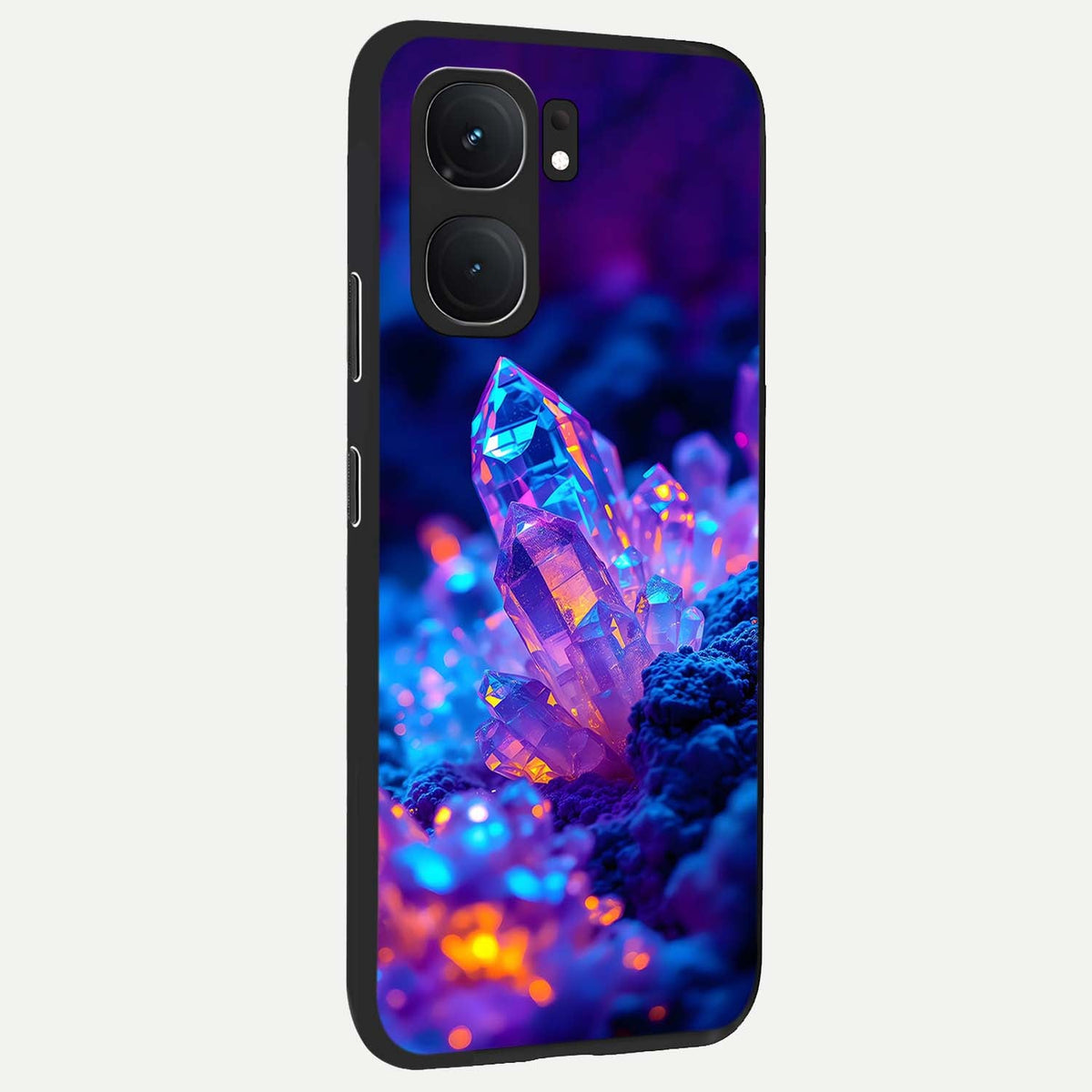 Neon Aura Shards back cover For iQOO Neo 9 Pro slim fit glass case with vibrant aesthetic design