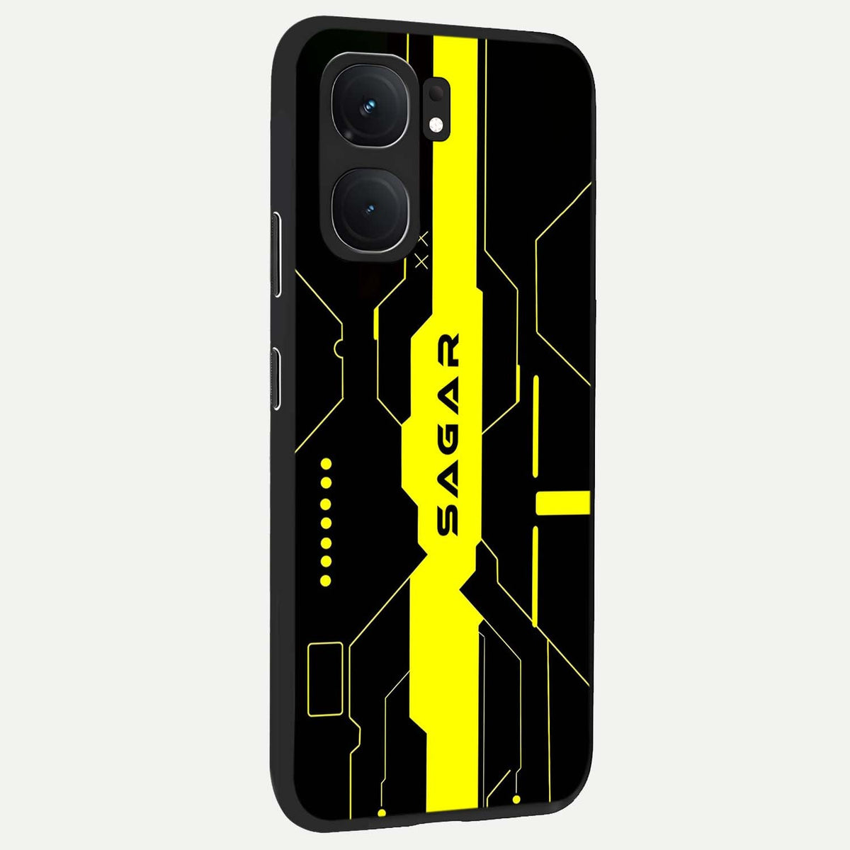  Neon CYBERPUNK Custom Name back cover For iQOO Neo 9 Pro slim fit glass case with vibrant aesthetic design