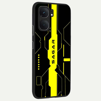  Neon CYBERPUNK Custom Name back cover For iQOO Neo 9 Pro slim fit glass case with vibrant aesthetic design