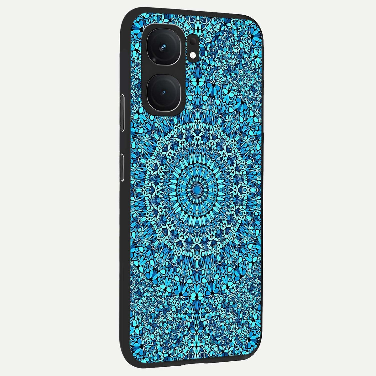  Ocean Bloom Mandala back cover For iQOO Neo 9 Pro slim fit glass case with vibrant aesthetic design