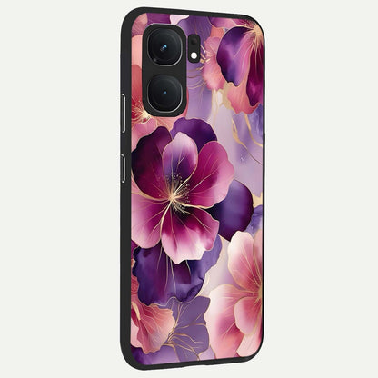  Pink Bouquet Florals back cover For iQOO Neo 9 Pro slim fit glass case with vibrant aesthetic design