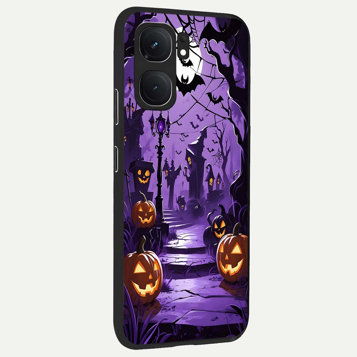  Pumpkin Patch Halloween back cover For iQOO Neo 9 Pro slim fit glass case with vibrant aesthetic design