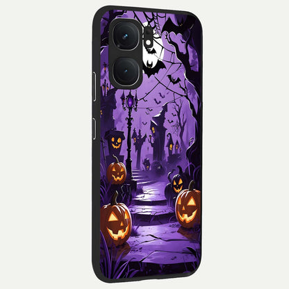  Pumpkin Patch Halloween back cover For iQOO Neo 9 Pro slim fit glass case with vibrant aesthetic design