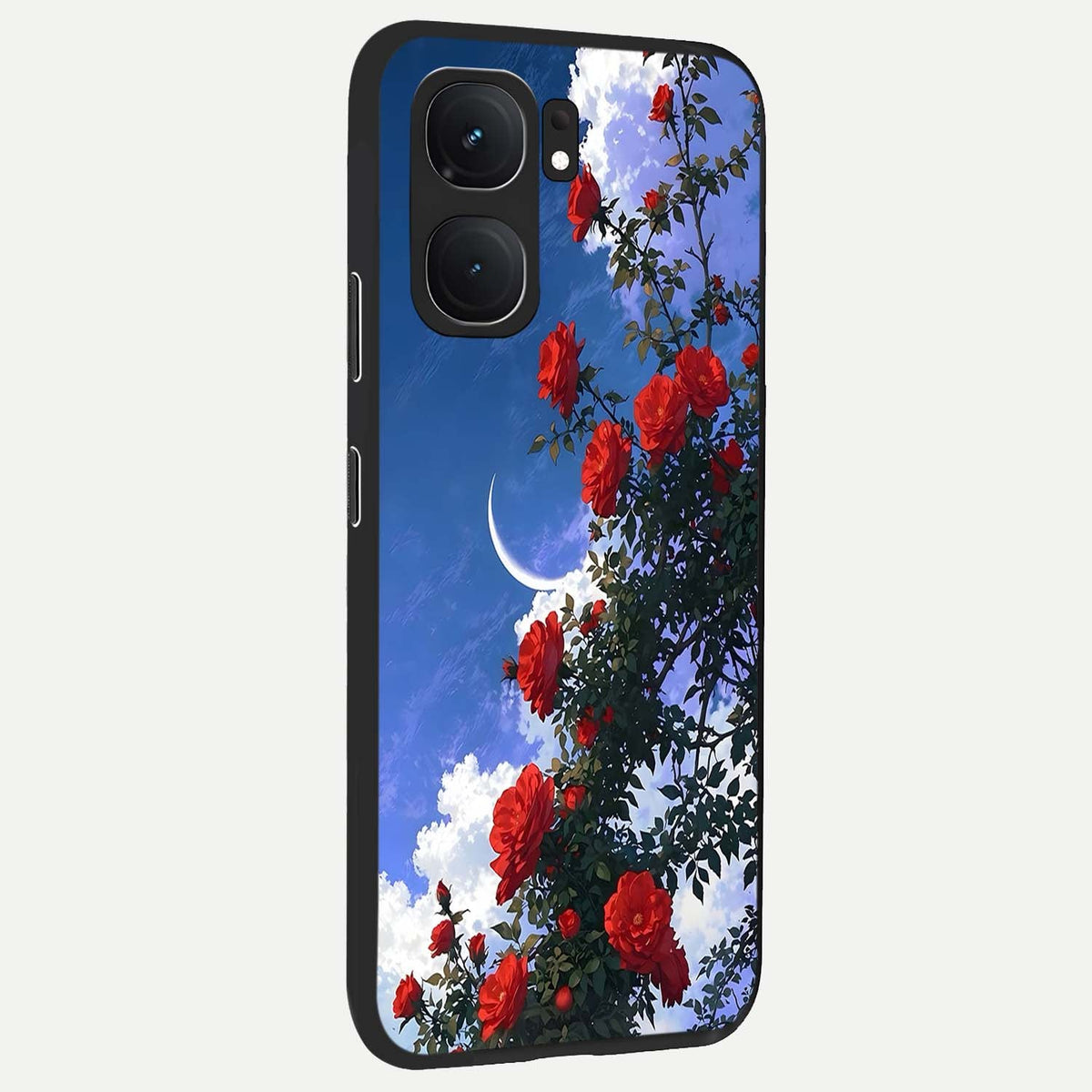  Rose Drift Flowers back cover For iQOO Neo 9 Pro slim fit glass case with vibrant aesthetic design