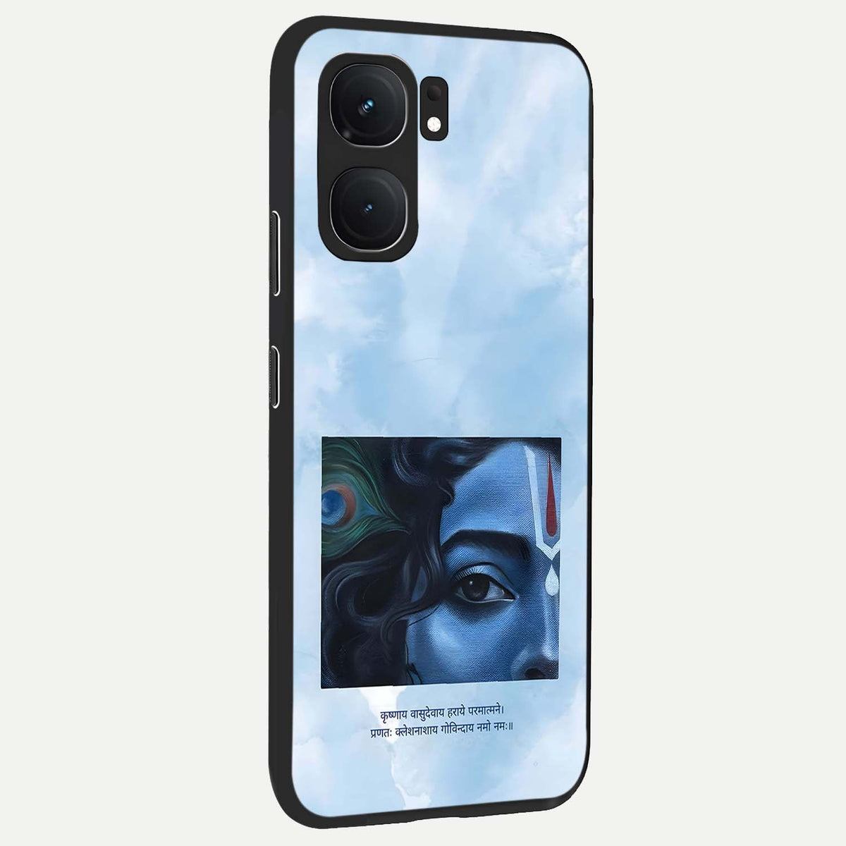  Spiritual Krishna back cover For iQOO Neo 9 Pro slim fit glass case with vibrant aesthetic design