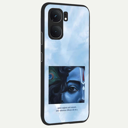  Spiritual Krishna back cover For iQOO Neo 9 Pro slim fit glass case with vibrant aesthetic design
