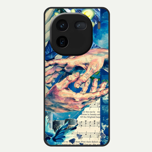  Aesthetic Divider Glass Case For iQOO 12 5G back cover – full design glossy printed glass finish