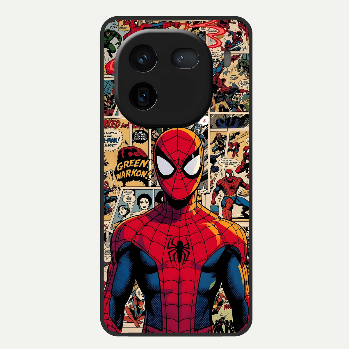  Aesthetic Spider Glass Case For iQOO 12 5G back cover – full design glossy printed glass finish