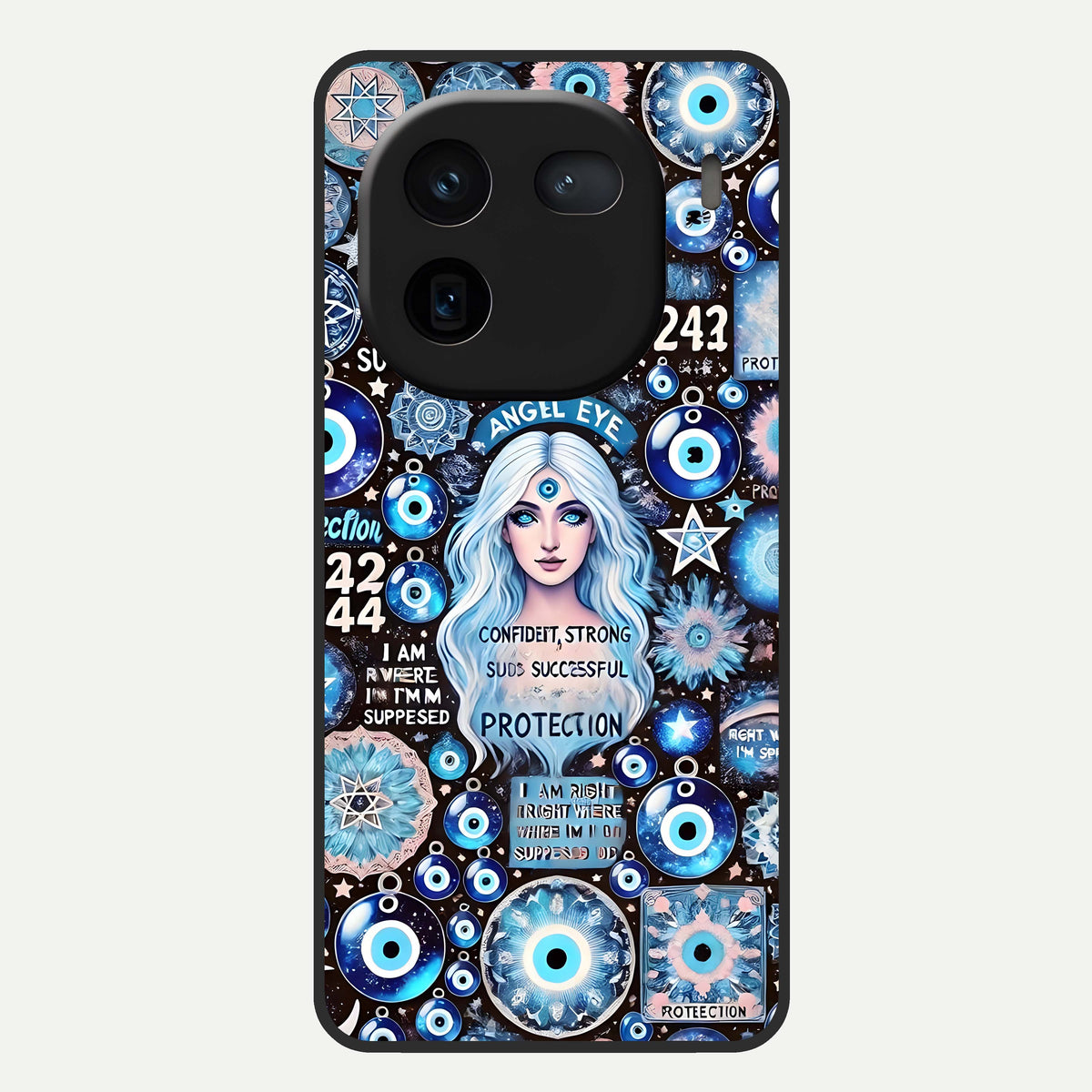  Angel Aura Shield Glass Case For iQOO 12 5G back cover – full design glossy printed glass finish