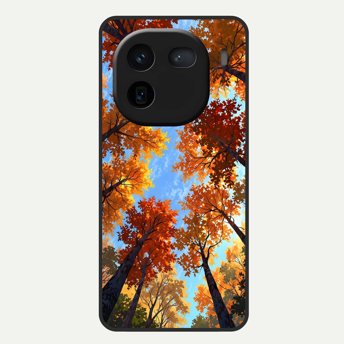  Autumn Sky Rise Glass Case For iQOO 12 5G back cover – full design glossy printed glass finish