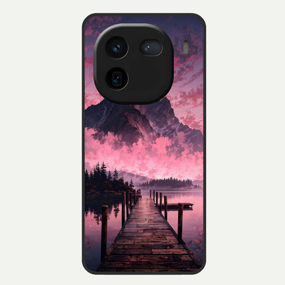  Beautiful Mountain View Glass Case For iQOO 12 5G back cover – full design glossy printed glass finish