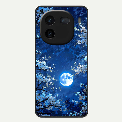  Blossom Moonlight Sky Glass Case For iQOO 12 5G back cover – full design glossy printed glass finish
