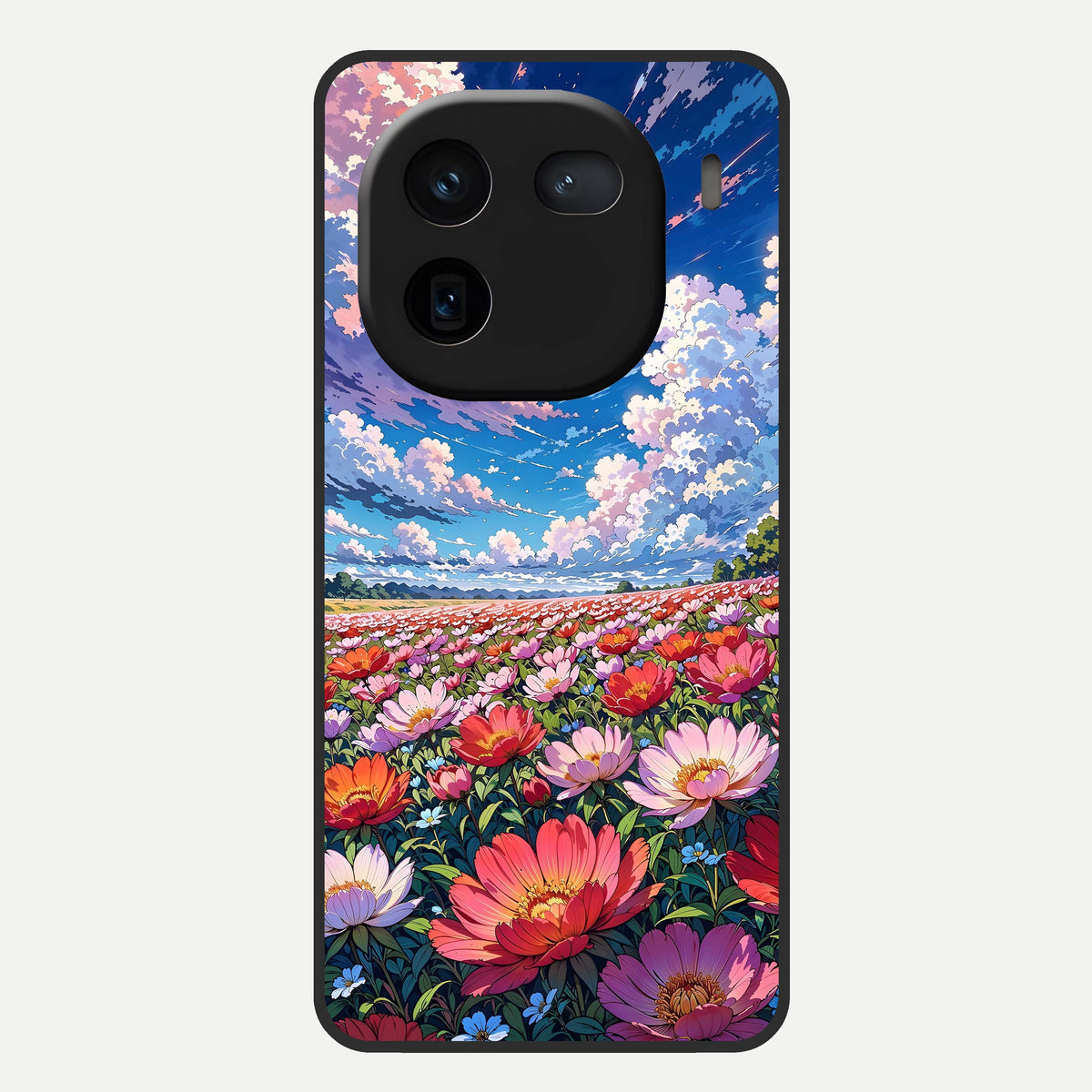 Blossom Sky Field Glass Case For iQOO 12 5G back cover – full design glossy printed glass finish