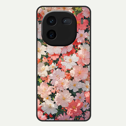  Blush Bloom Field Glass Case For iQOO 12 5G back cover – full design glossy printed glass finish