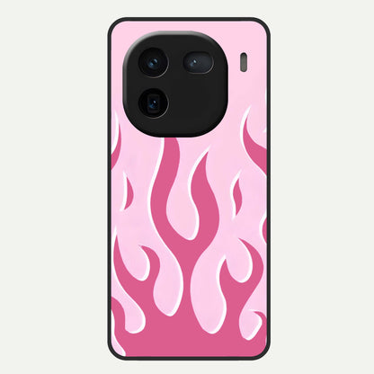  Blush Flame Energy Glass Case For iQOO 12 5G back cover – full design glossy printed glass finish