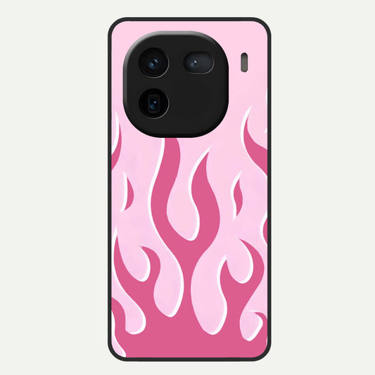  Blush Flame Energy Glass Case For iQOO 12 5G back cover – full design glossy printed glass finish