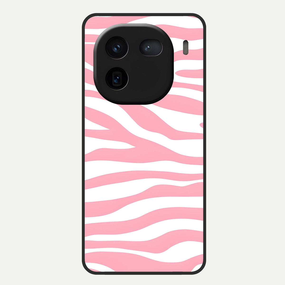 Blush Zebra Flow Glass Case For iQOO 12 5G back cover – full design glossy printed glass finish