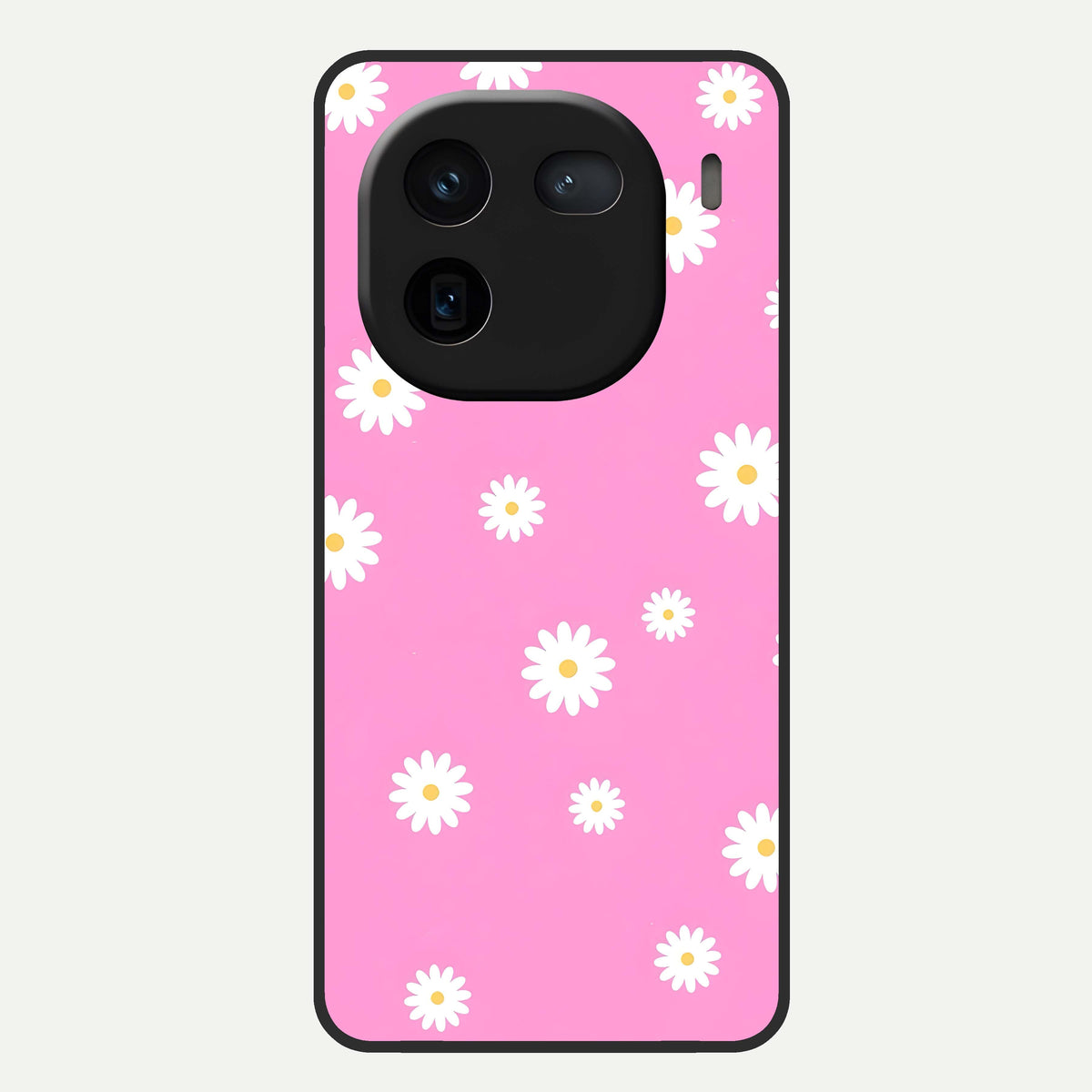  Bubblegum Daisy Pop Glass Case For iQOO 12 5G back cover – full design glossy printed glass finish