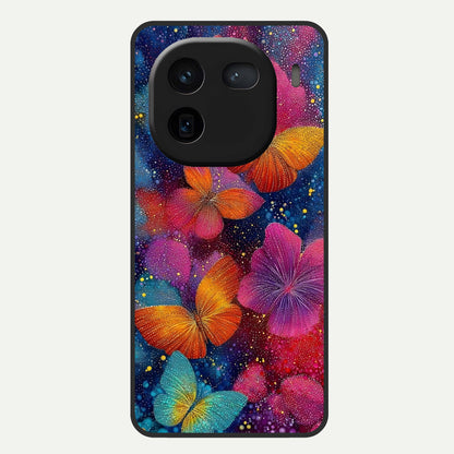  Butterfly Dream Mist Glass Case For iQOO 12 5G back cover – full design glossy printed glass finish