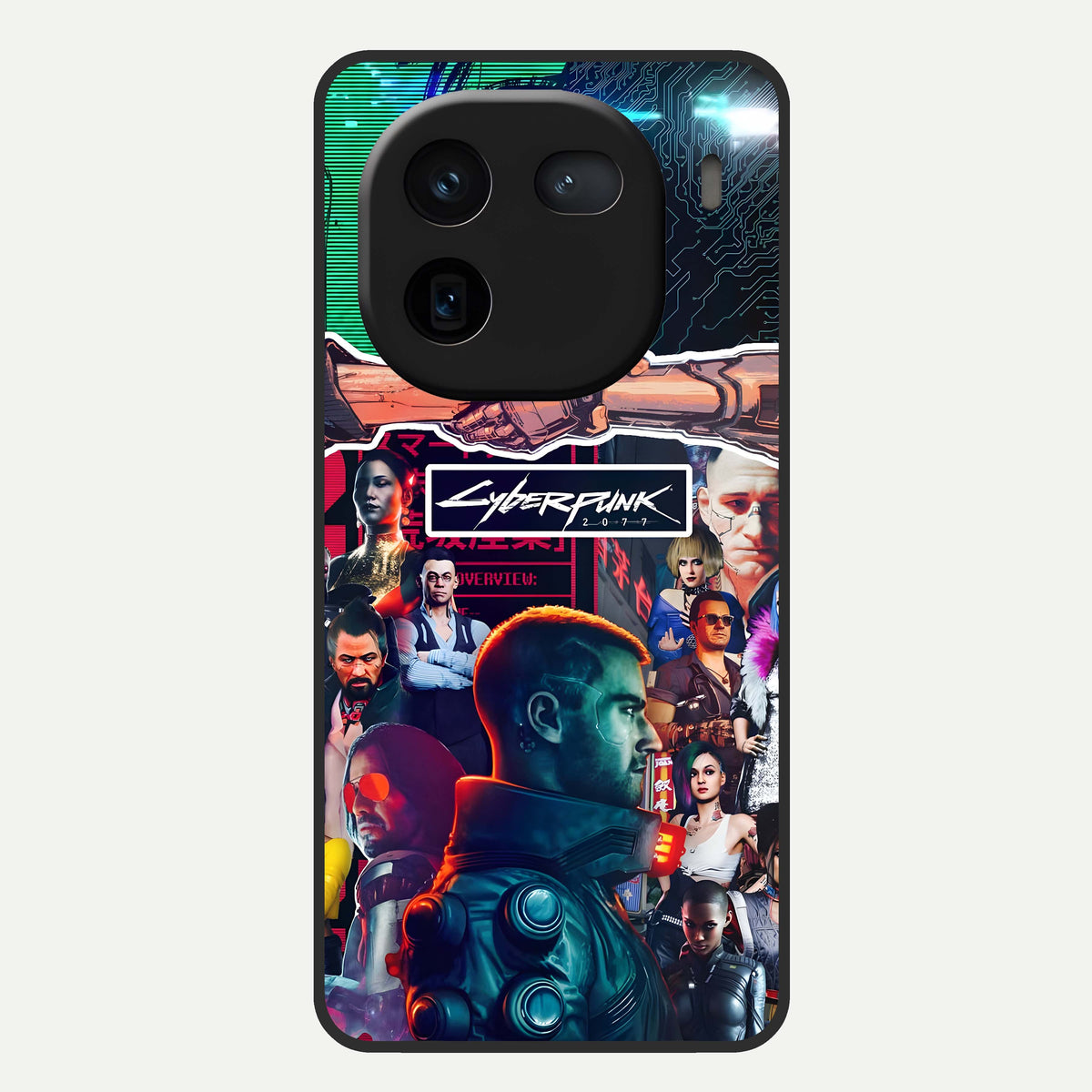  CYBERPUNK Legacy Glass Case For iQOO 12 5G back cover – full design glossy printed glass finish