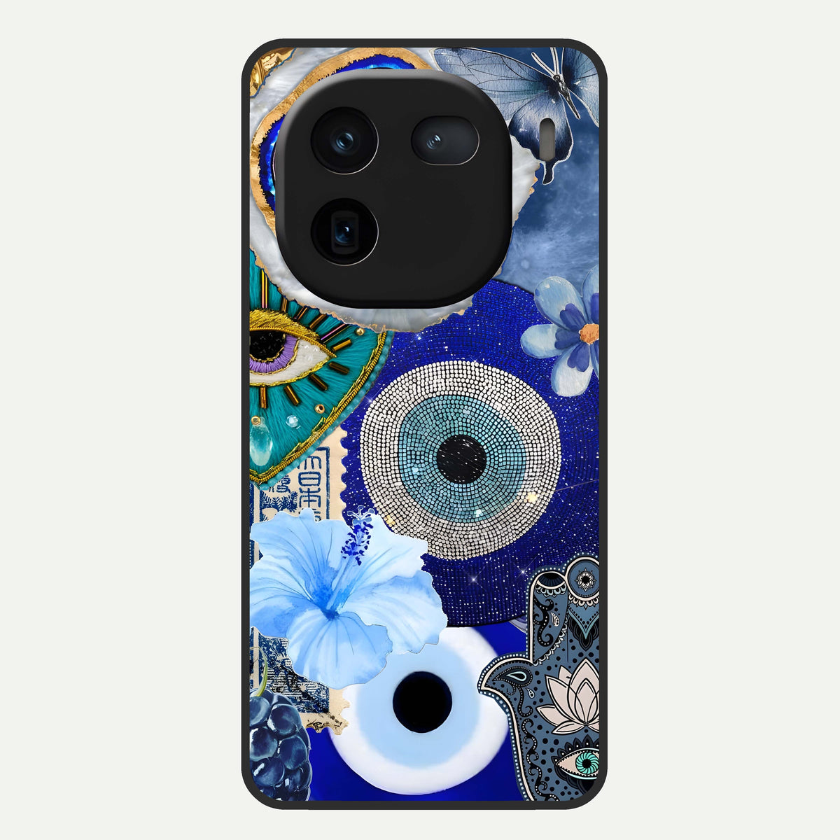  Celestial Blue Vision Glass Case For iQOO 12 5G back cover – full design glossy printed glass finish
