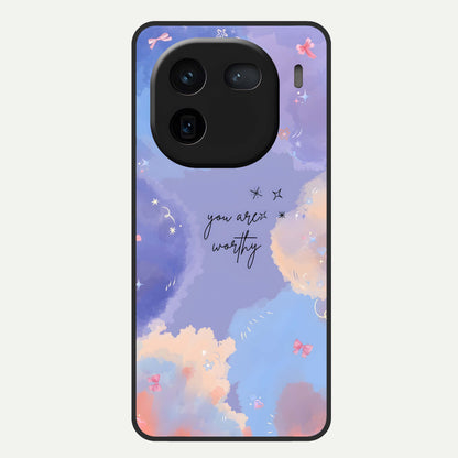  Celestial Cloud Magic Glass Case For iQOO 12 5G back cover – full design glossy printed glass finish