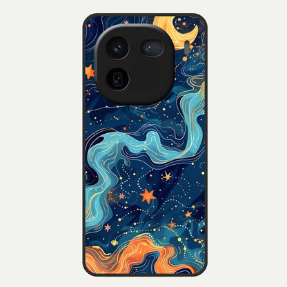  Celestial Dream Flow Glass Case For iQOO 12 5G back cover – full design glossy printed glass finish