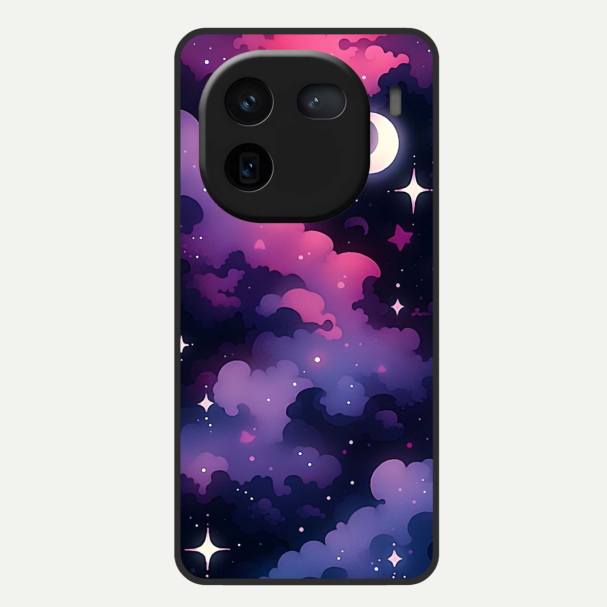  Celestial Moon Magic Glass Case For iQOO 12 5G back cover – full design glossy printed glass finish