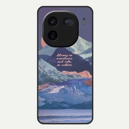  Celestial Mountain Calm Glass Case For iQOO 12 5G back cover – full design glossy printed glass finish