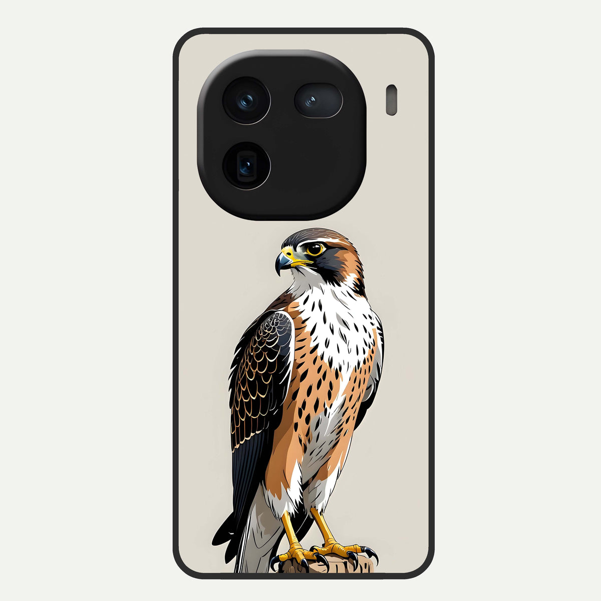  Clever Eagle Glass Case For iQOO 12 5G back cover – full design glossy printed glass finish