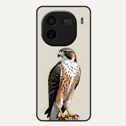  Clever Eagle Glass Case For iQOO 12 5G back cover – full design glossy printed glass finish