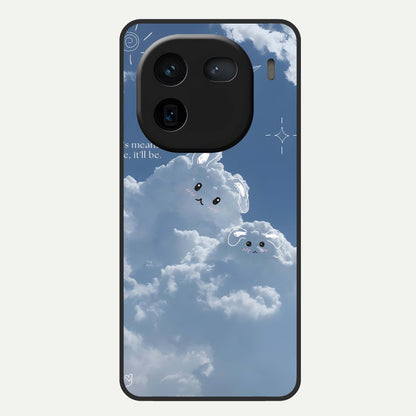  Cloud Bunny Dreams Glass Case For iQOO 12 5G back cover – full design glossy printed glass finish
