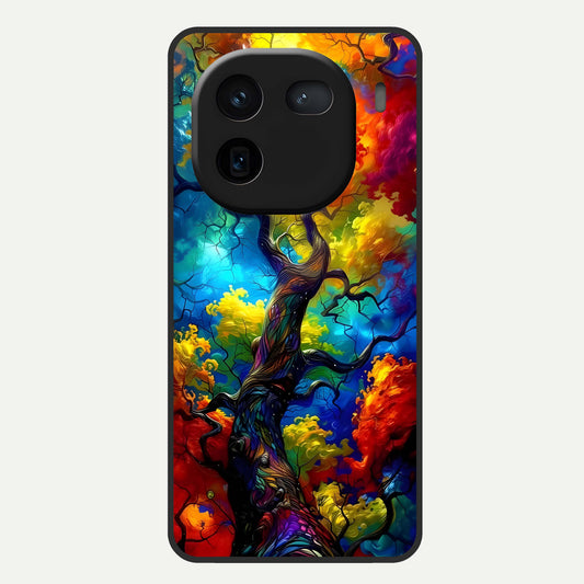  Colorful Soda Bottles Glass Case For iQOO 12 5G back cover – full design glossy printed glass finish