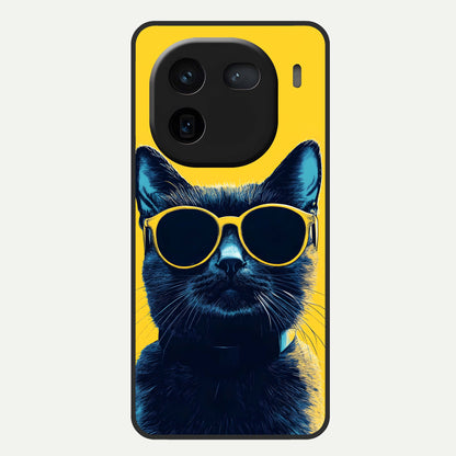  Cool Cat Vibes Glass Case For iQOO 12 5G back cover – full design glossy printed glass finish