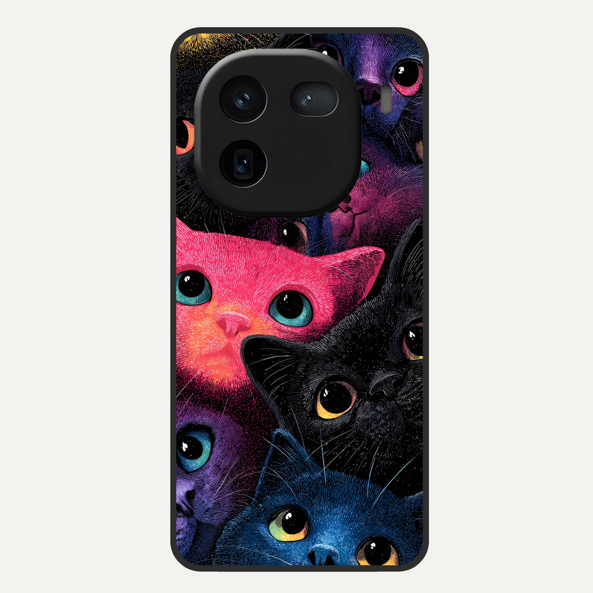  Cosmic Cats Dreams Glass Case For iQOO 12 5G back cover – full design glossy printed glass finish